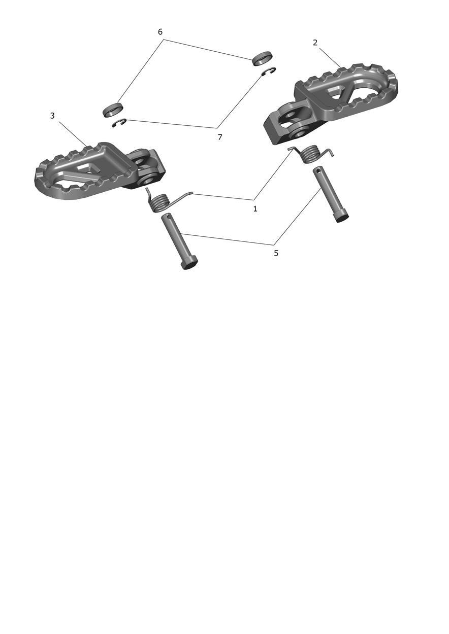 Exploded parts diagram — Foot Controls, Triumph TXP-12