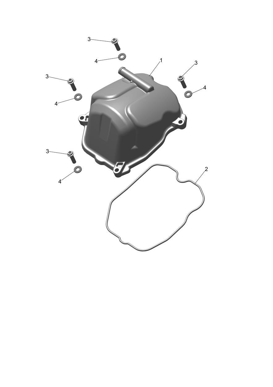 Exploded parts diagram — Cam Cover, Triumph TF 450-C