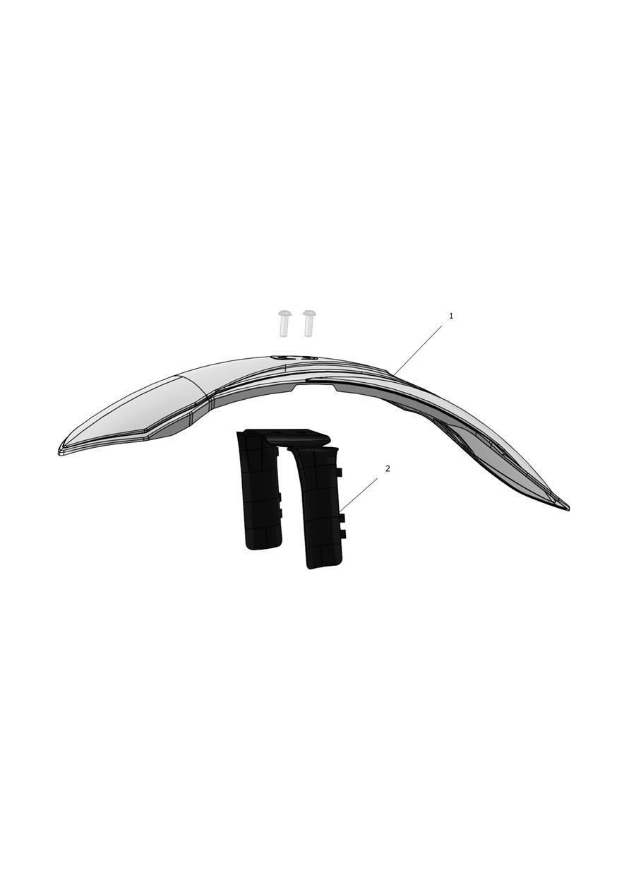 Exploded parts diagram — Front Mudguard, Triumph OSET 20.0 Racing MkII SLA