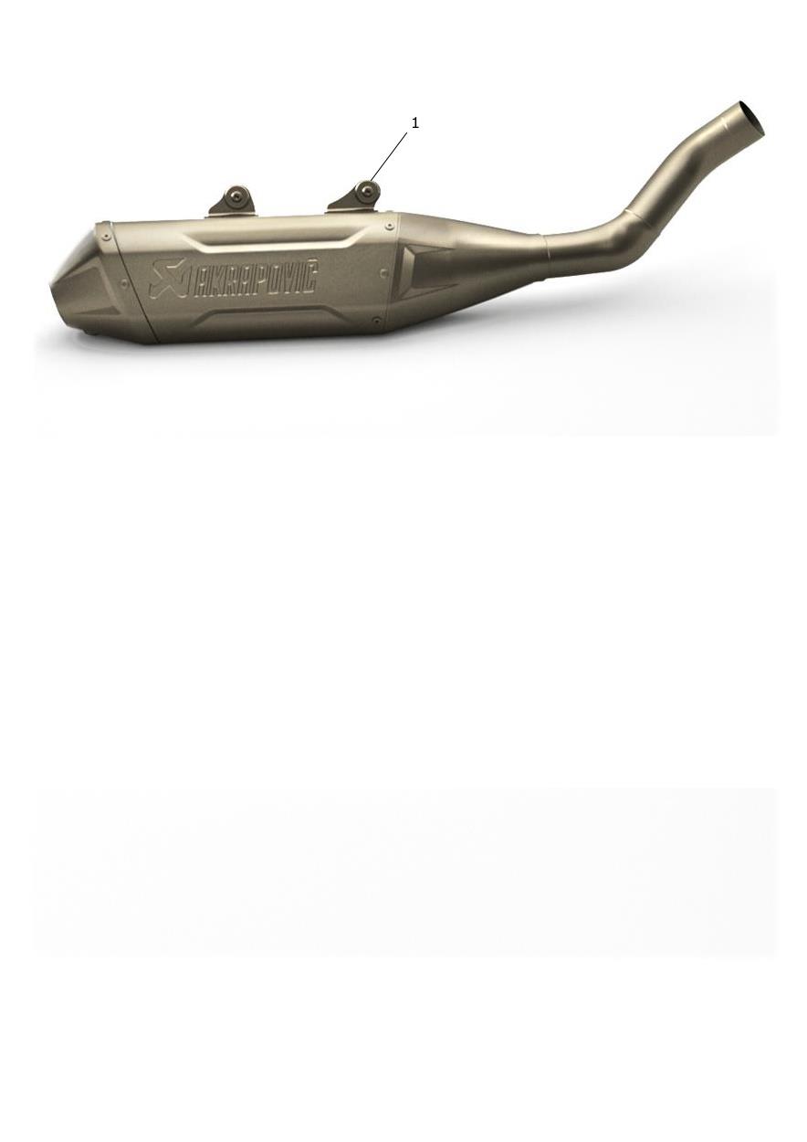 Exploded parts diagram — Akrapovic Exhaust, Silencer, Triumph TF 450-E