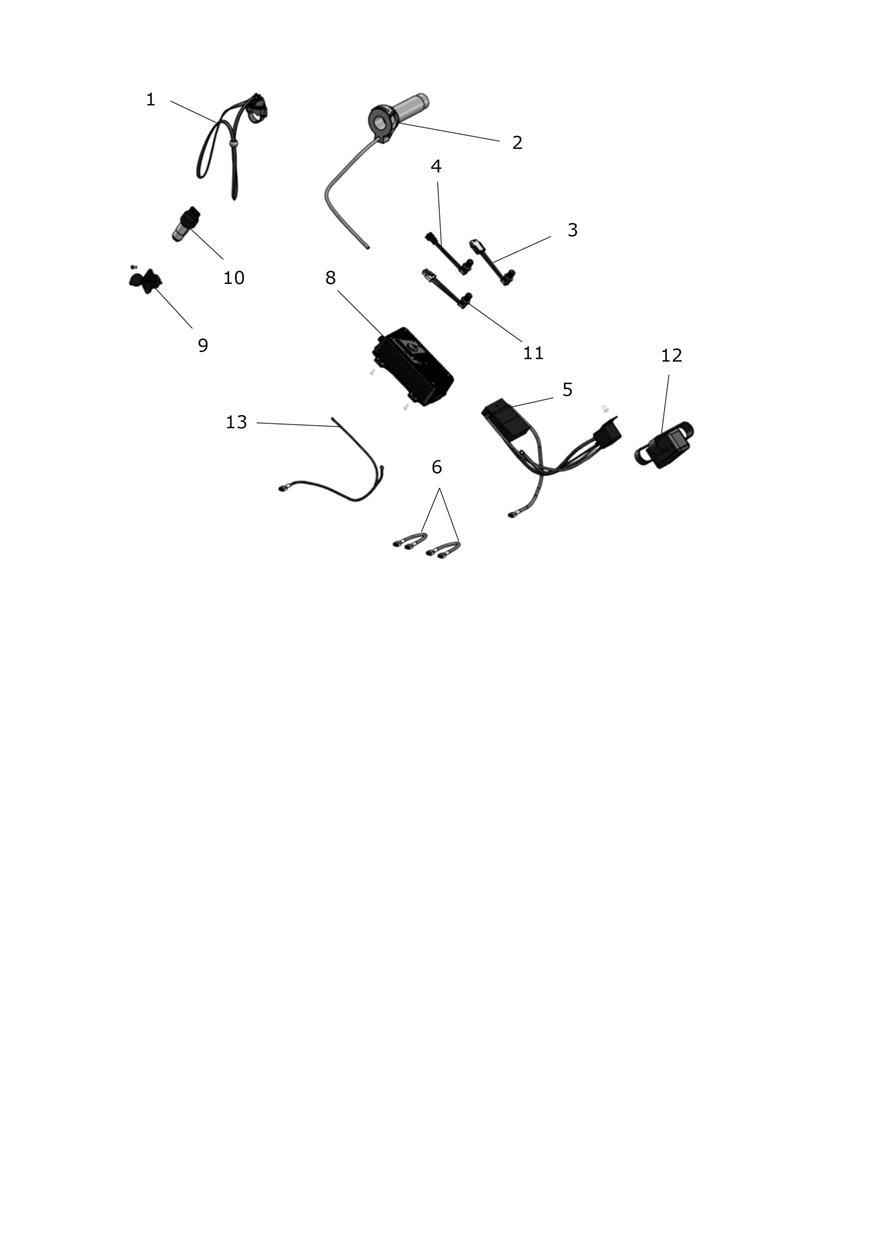 Exploded parts diagram — Electrical system, Triumph OSET 16.0 Racing