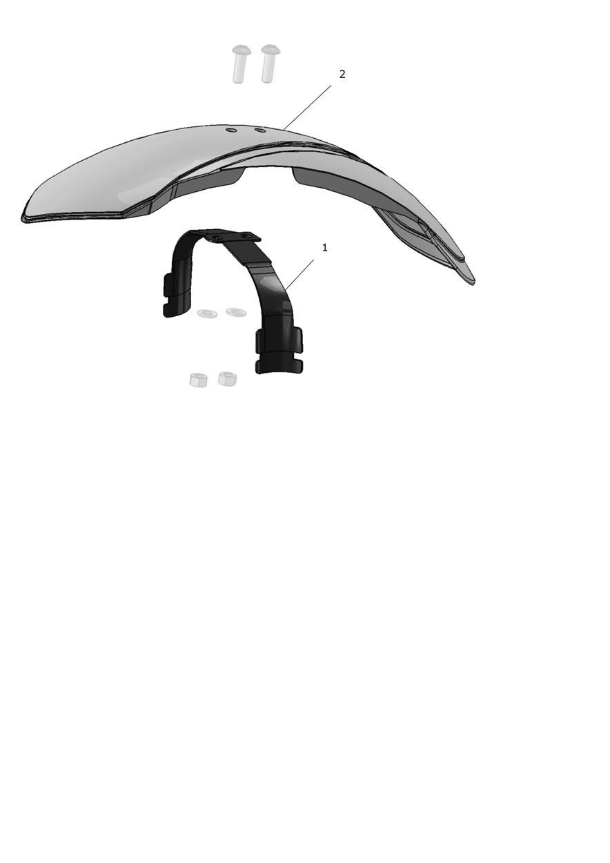 Exploded parts diagram — Front Mudguard, Triumph OSET 12.5 Racing