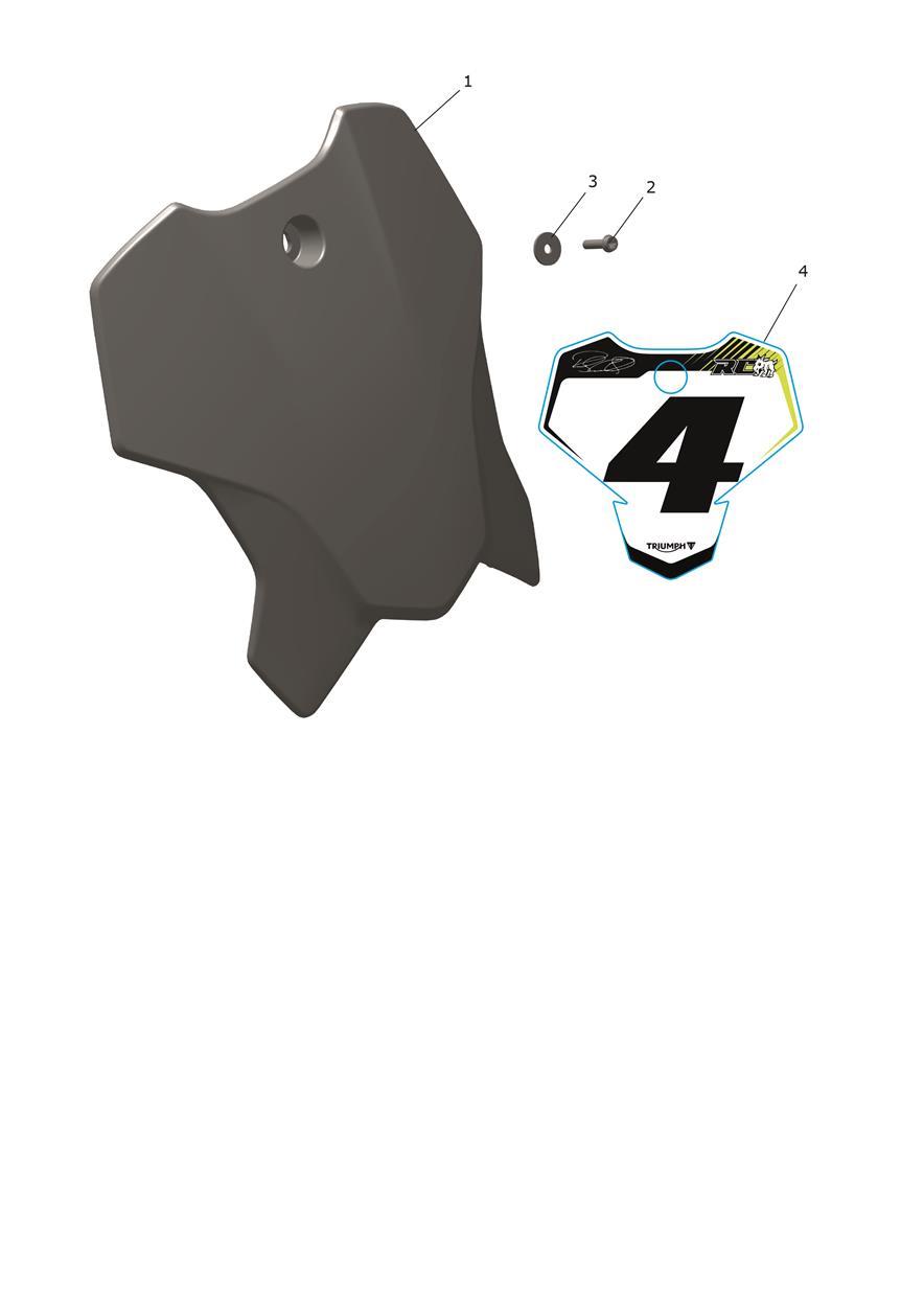 Exploded parts diagram — Cockpit, Triumph TF 450-RC Edition