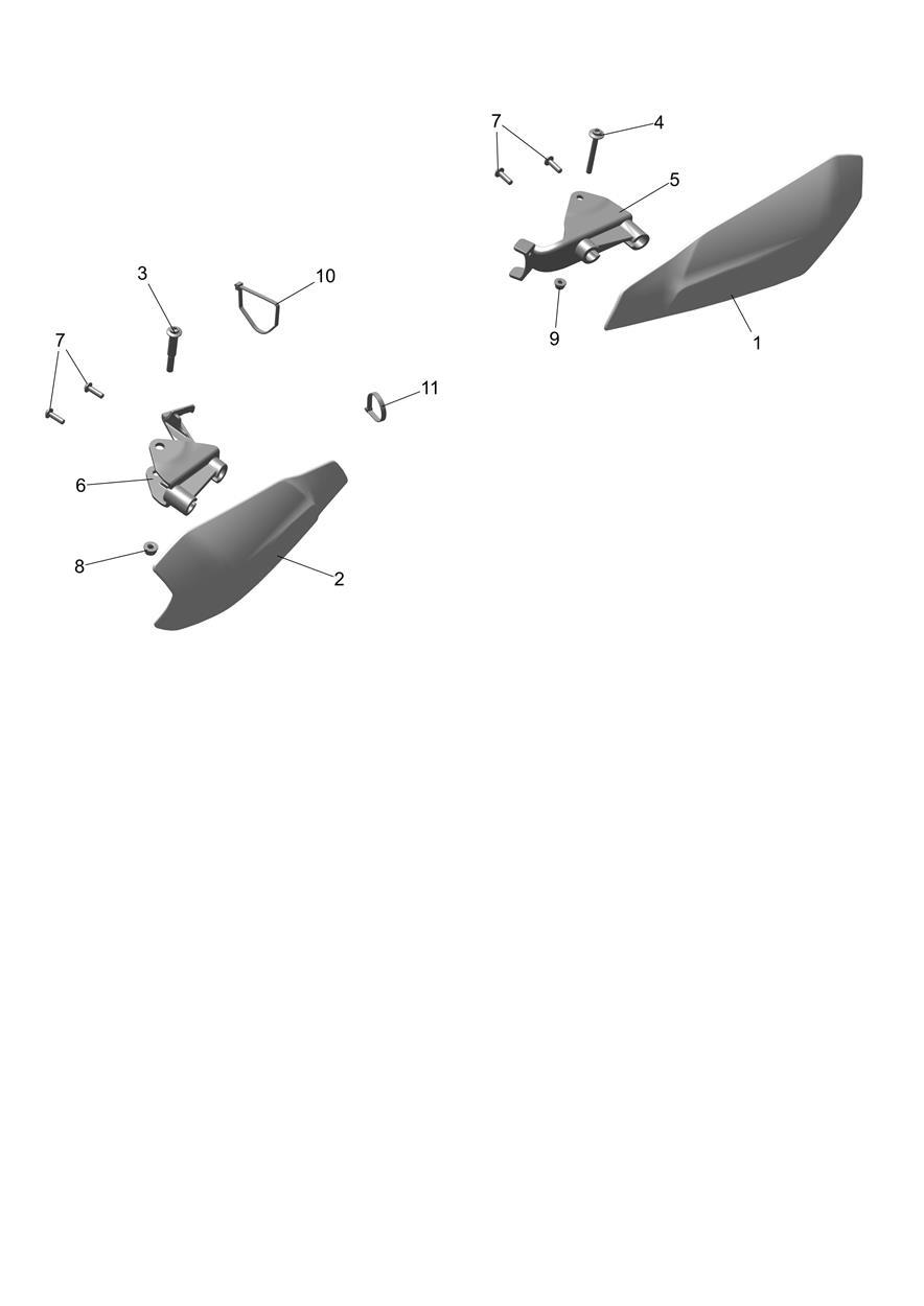 Exploded parts diagram — Handguards, Triumph TF 450-C