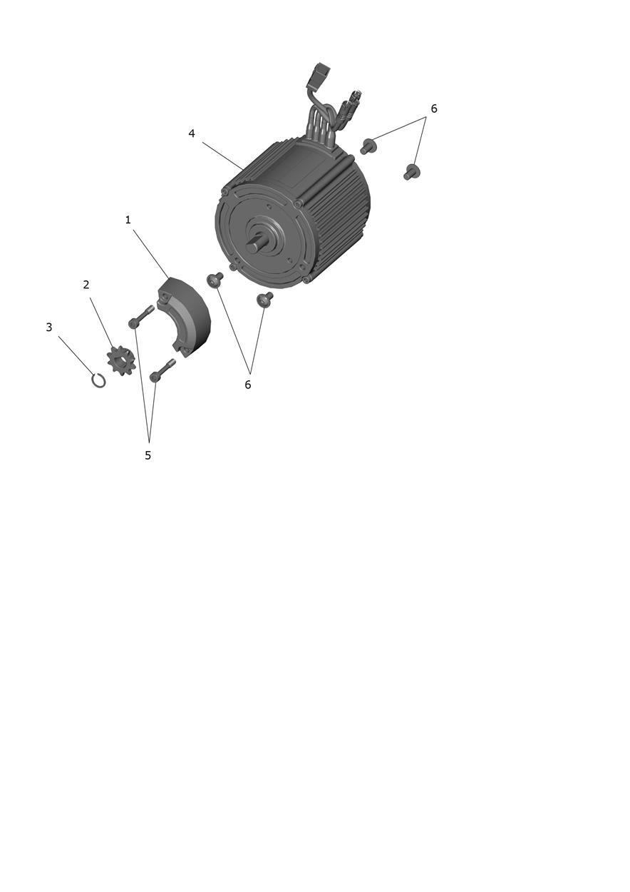 Exploded parts diagram — Motor, Triumph TXP-12