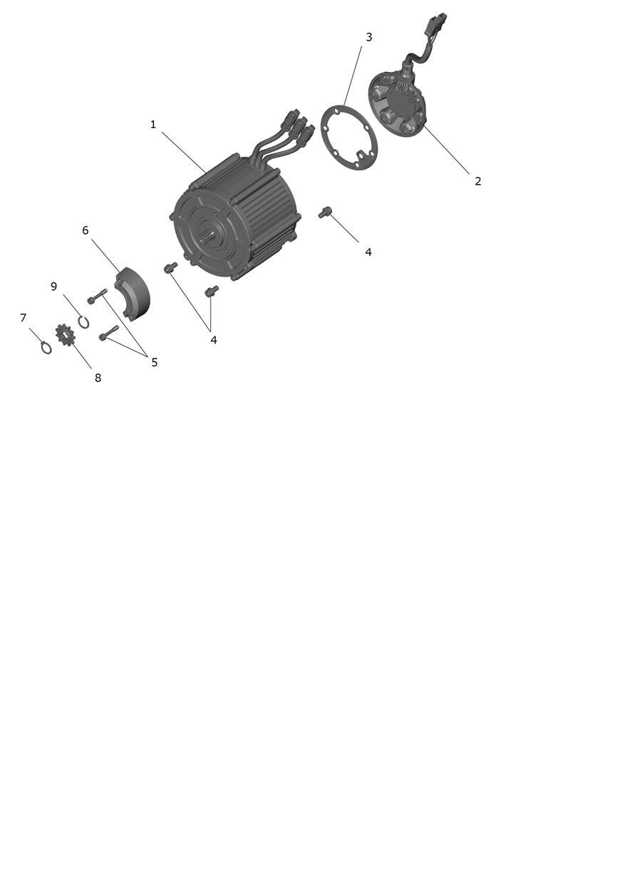 Exploded parts diagram — Motor, Triumph TXP-24