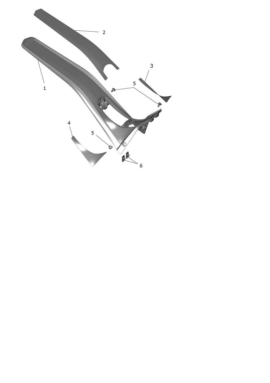 Exploded parts diagram — Rear Mudguard, Triumph TXP-16