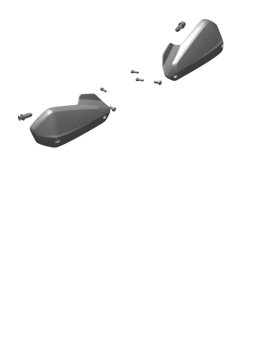 Exploded parts diagram — Handguards Kit, Triumph TF 450-C