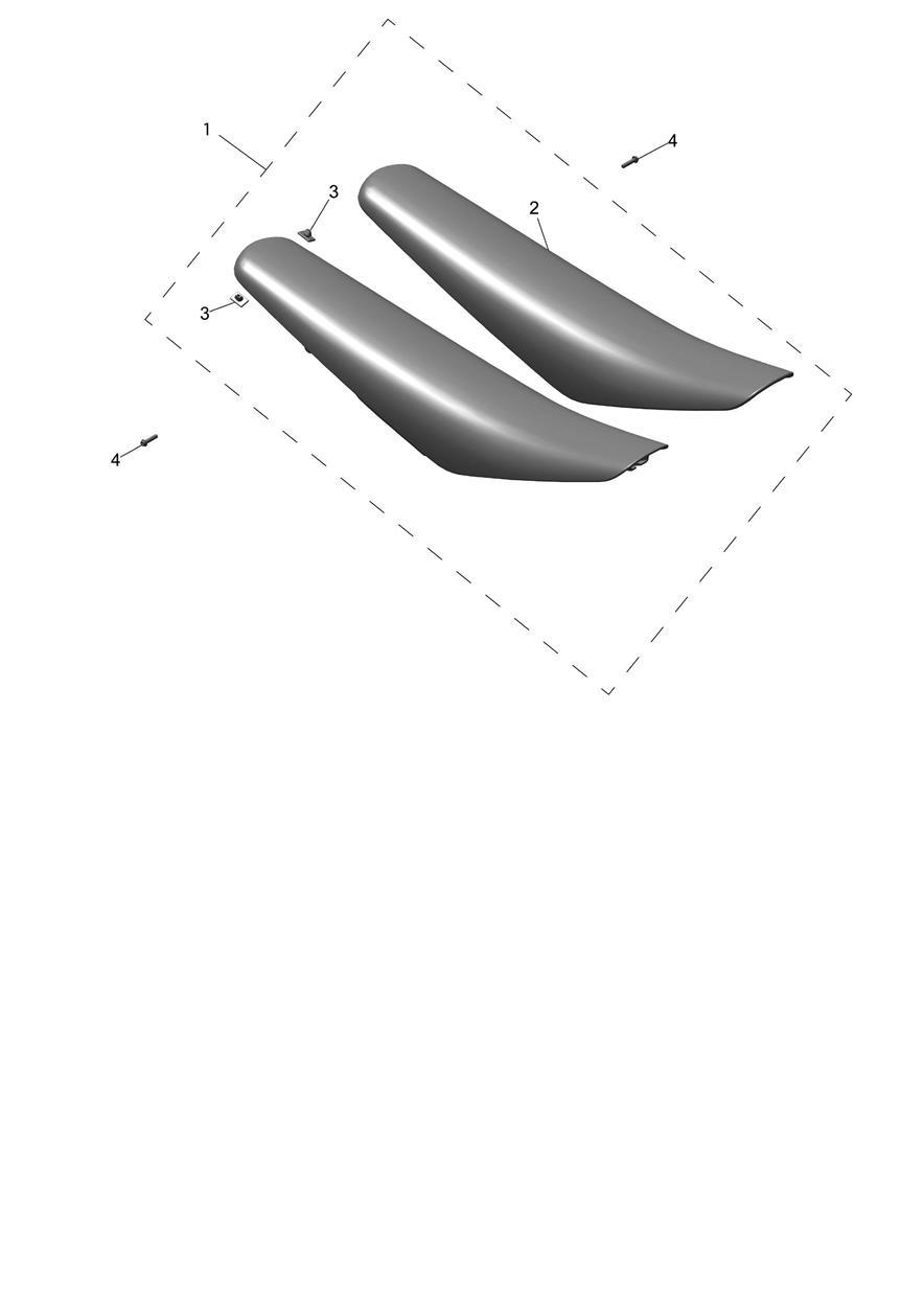 Exploded parts diagram — Seats, Triumph TF 450-E