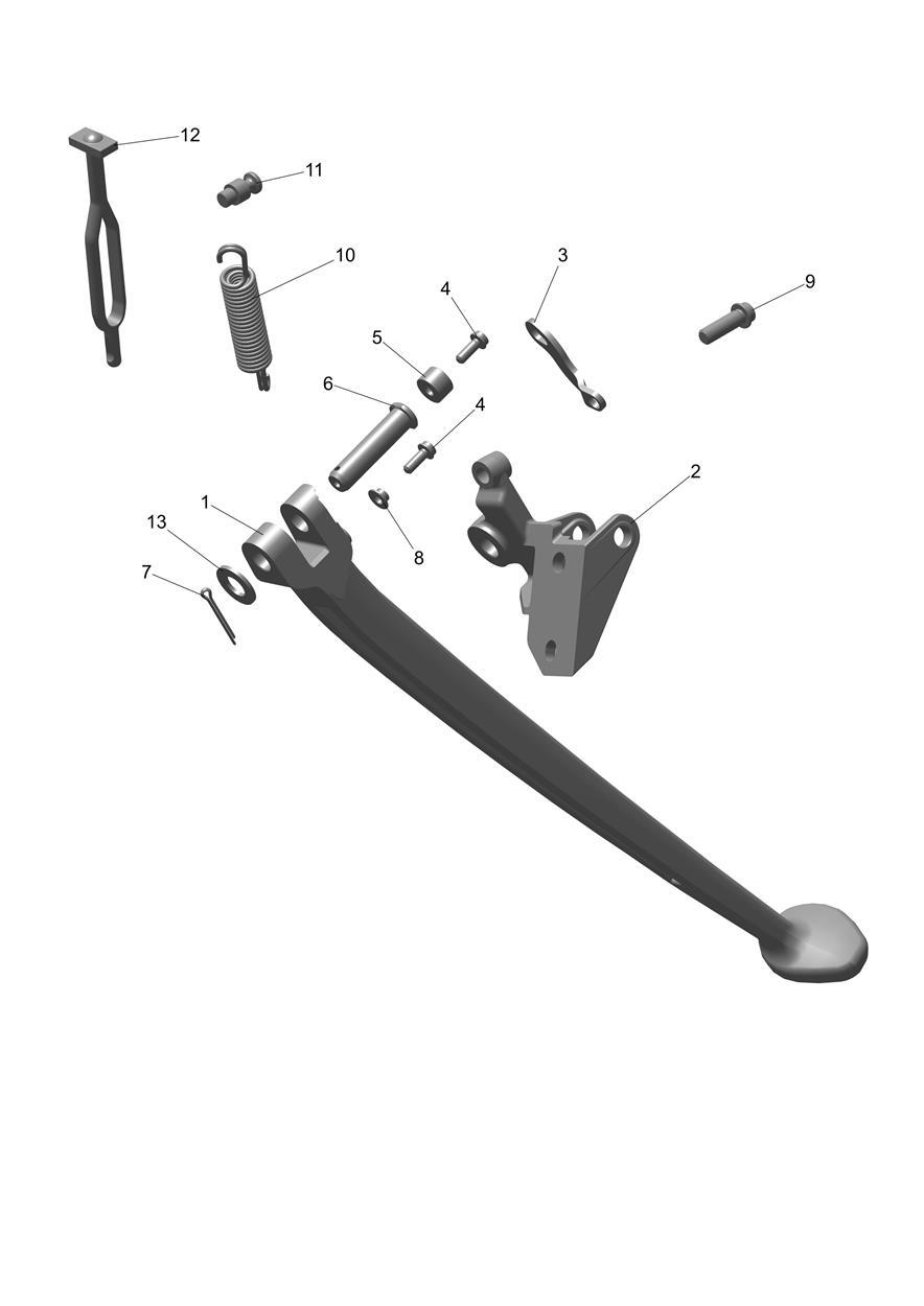 Exploded parts diagram — Stands, Triumph TF 250-C