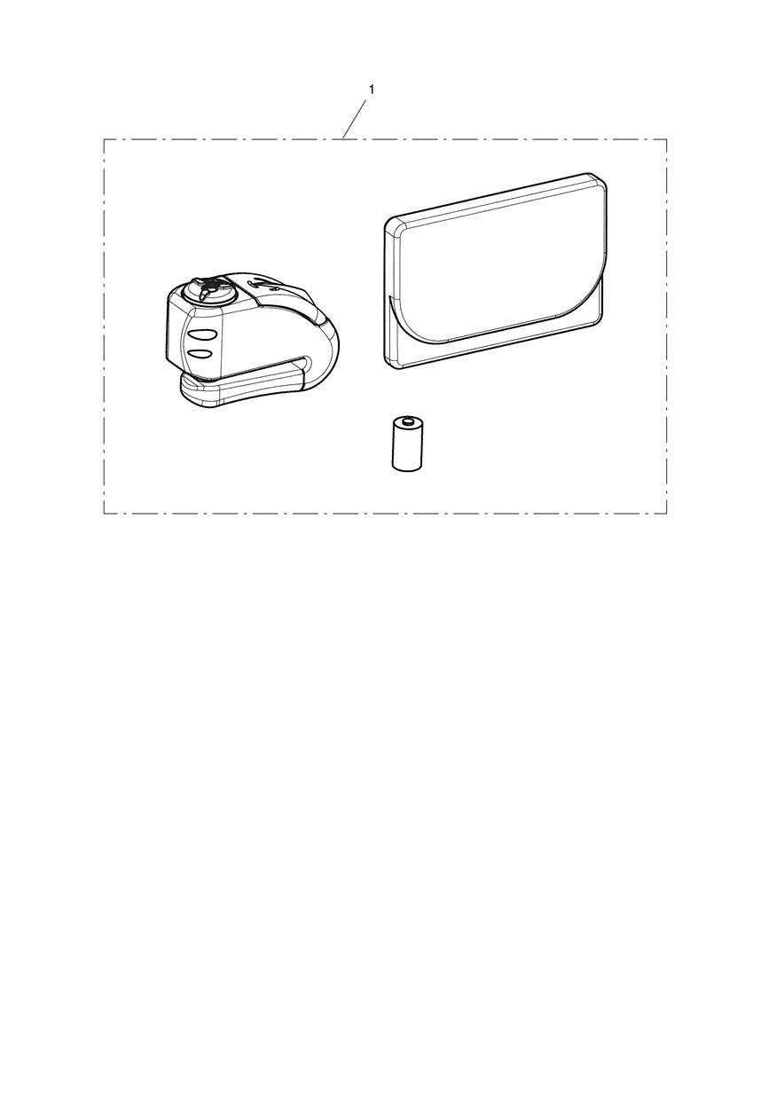Exploded parts diagram — Disc Lock, Alarm, Triumph TF 450-RC Edition