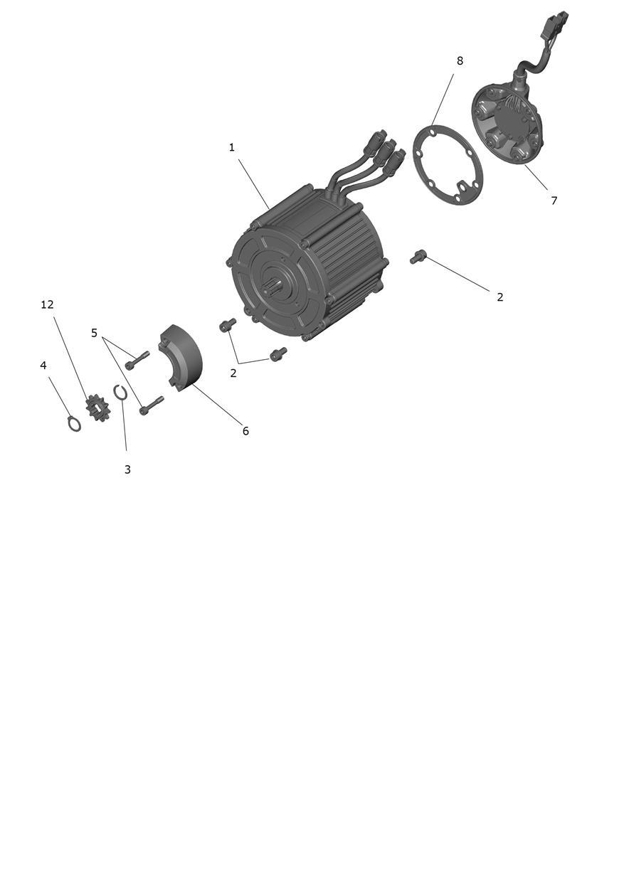 Exploded parts diagram — Motor, Triumph OSET TXP-20