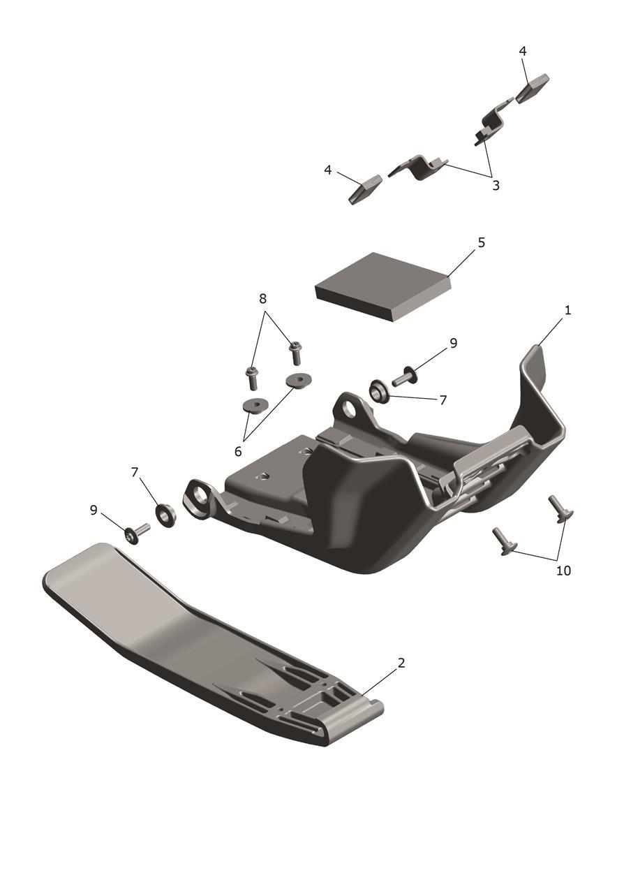 Exploded parts diagram — Sumpguard, Triumph TF 250-C