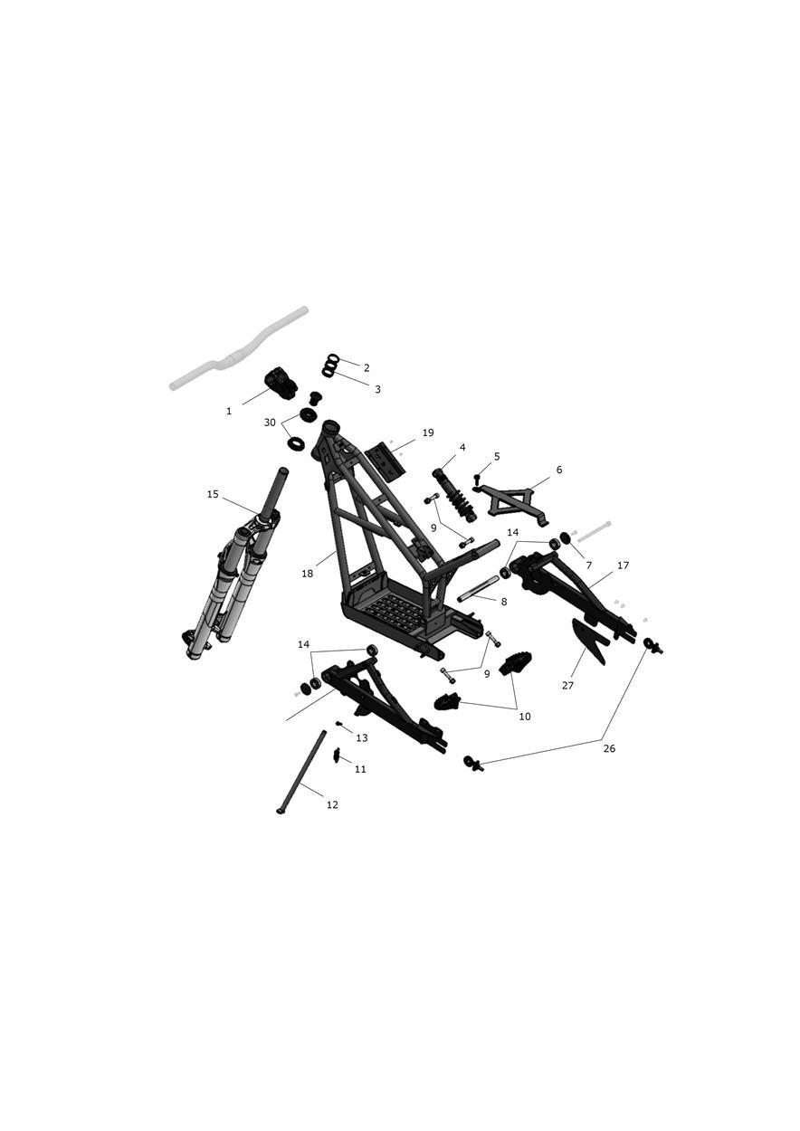 Exploded parts diagram — Main Frame Assembly, Triumph OSET 20.0 Racing MkII SLA