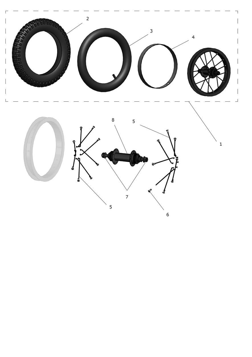 Exploded parts diagram — Rear Wheel, Triumph OSET 12.5 Eco