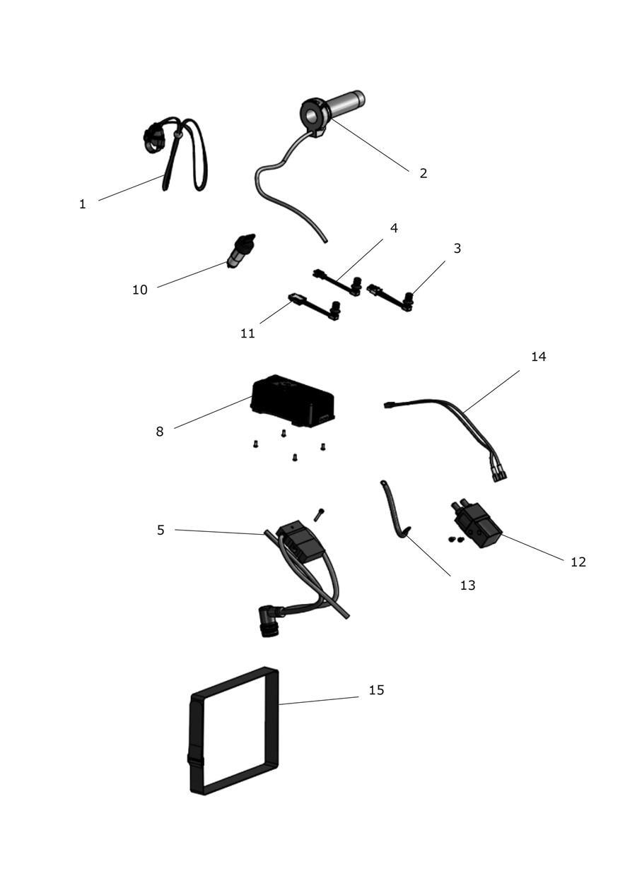 Exploded parts diagram — Electrical system, Triumph OSET MX-10