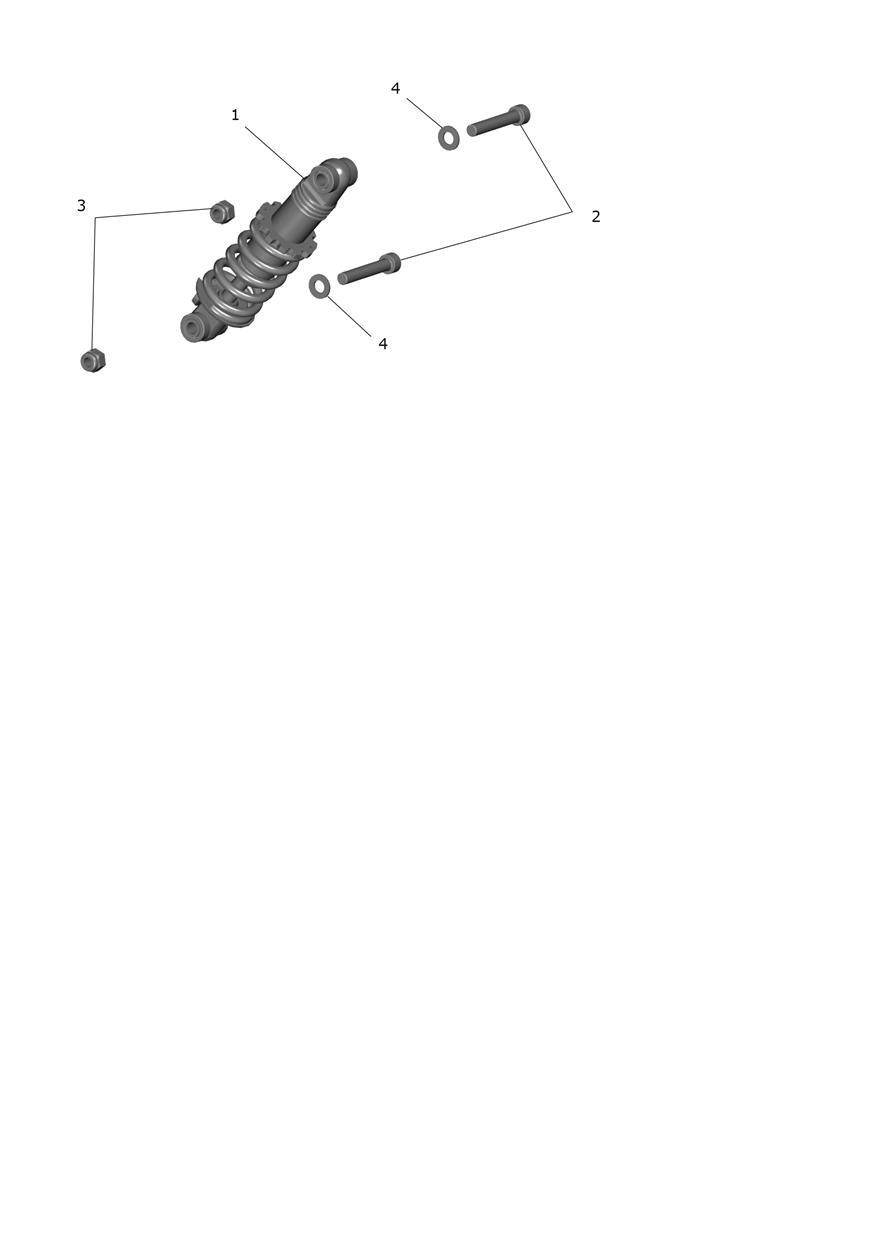 Exploded parts diagram — Rear Suspension Unit, Triumph TXP-16