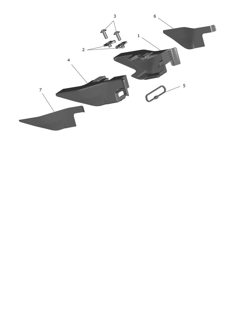 Exploded parts diagram — Side Panels, Triumph TXP-24