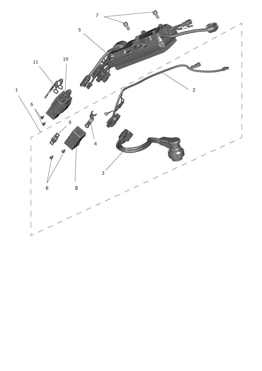 Exploded parts diagram — Electrical system, Triumph TXP-20