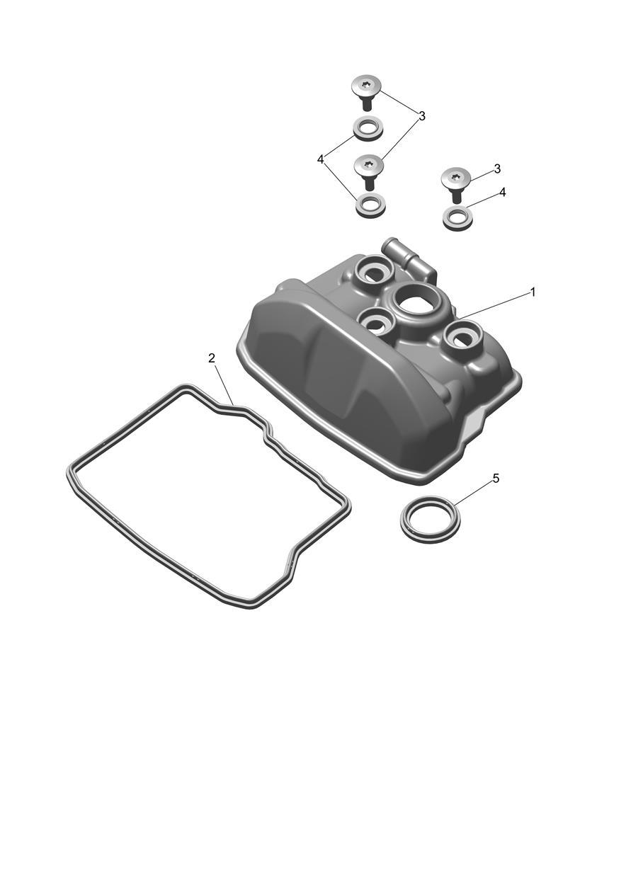 Exploded parts diagram — Cam Cover, Triumph TF 250-C