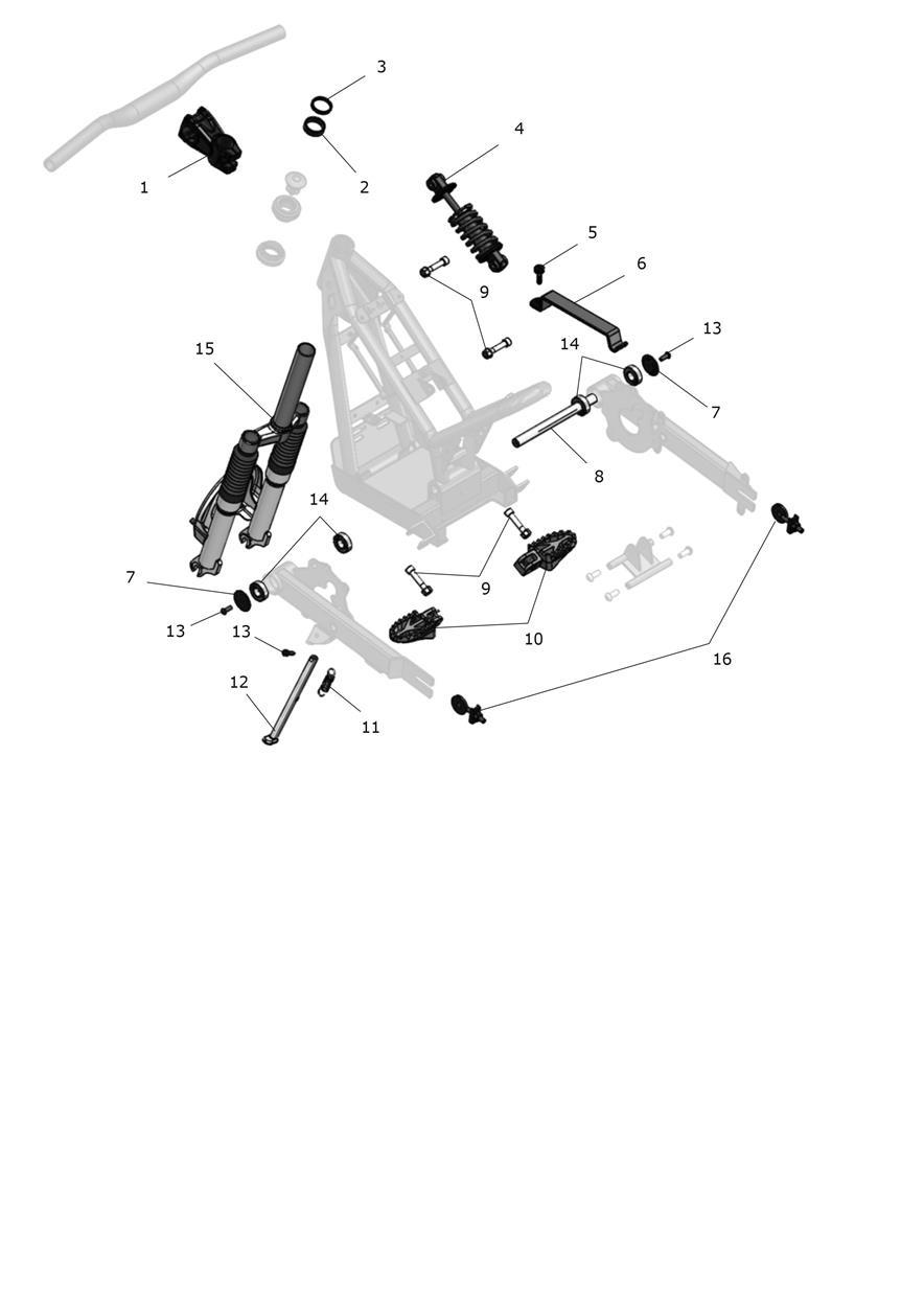 Exploded parts diagram — Main Frame Assembly, Triumph OSET 12.5 Eco