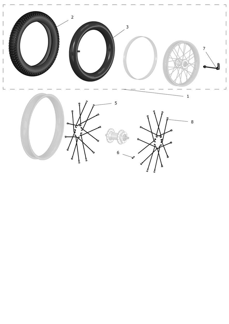 Exploded parts diagram — Front Wheel, Triumph OSET 16.0 Racing