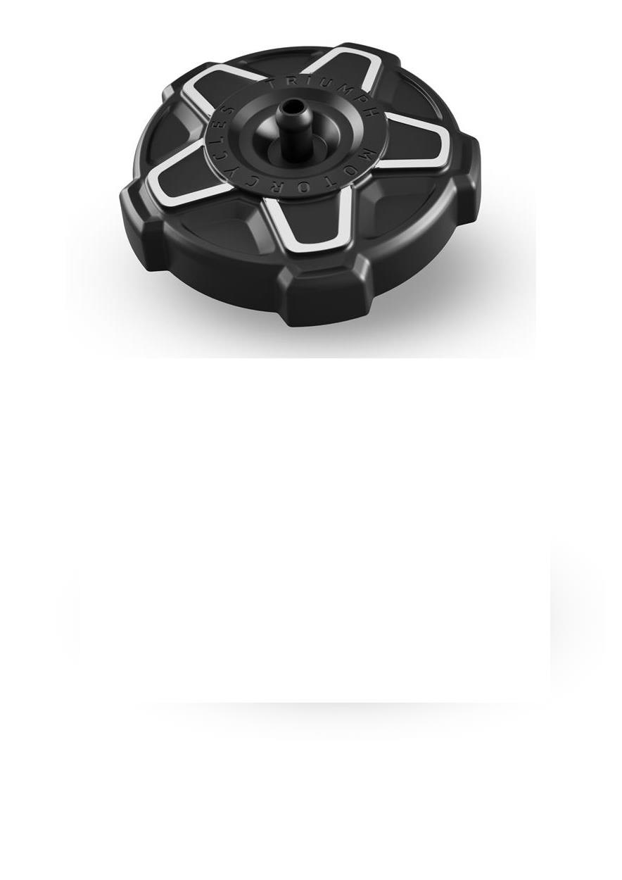 Exploded parts diagram — Machined Fuel Cap Assembly, Triumph TF 450-E