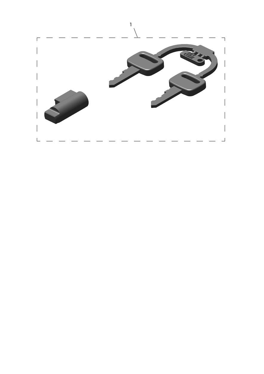 Exploded parts diagram — Lockset, Triumph TF 250-E
