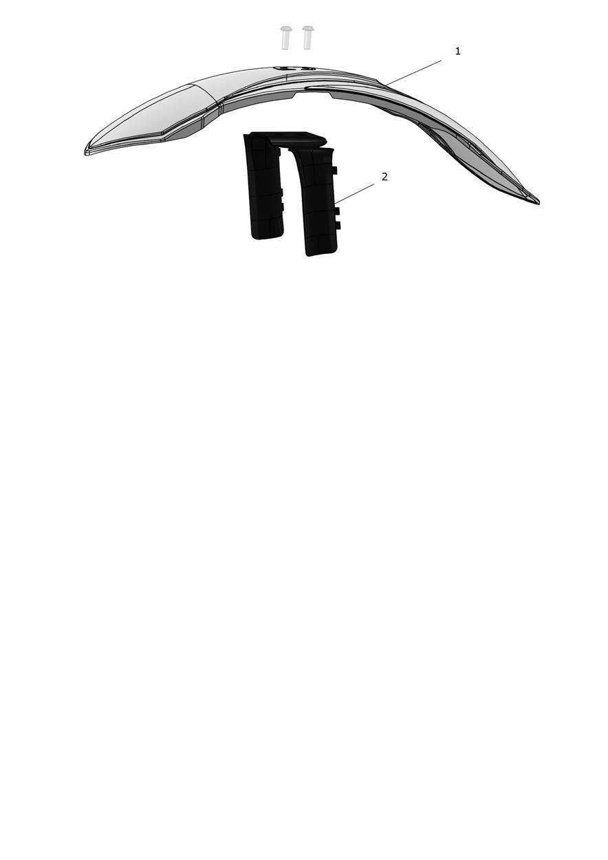 Exploded parts diagram — Front Mudguard, Triumph OSET 20.0 Racing MkII Li-Ion