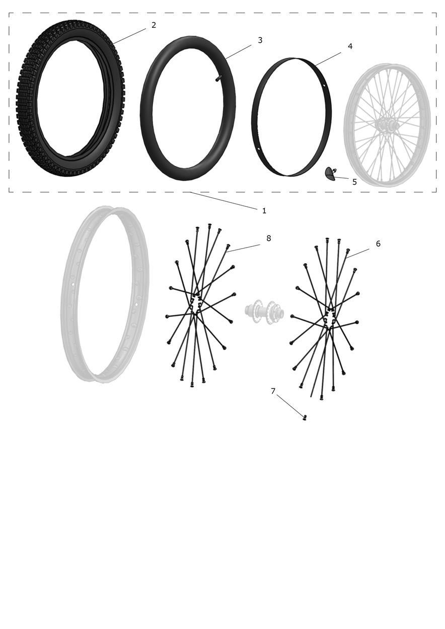 Exploded parts diagram — Front Wheel, Triumph OSET 24.0 Racing